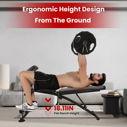 Adjustable Weight Bench with Curl Pad