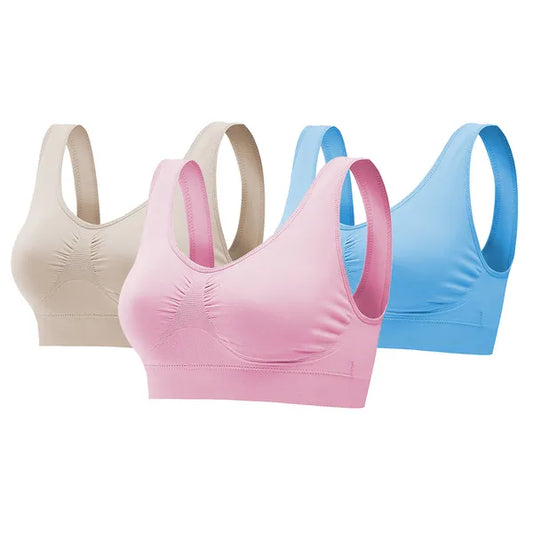 Pack of 3 Seamless Sports Bras for Women