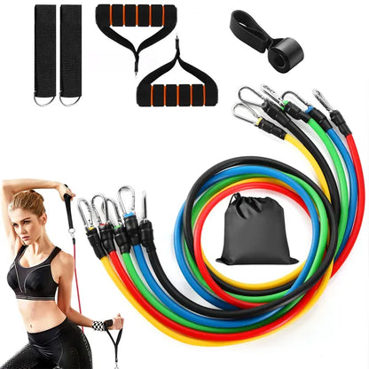 Set of 11 Resistance Bands for Exercise