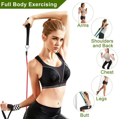 Set of 11 Resistance Bands for Exercise
