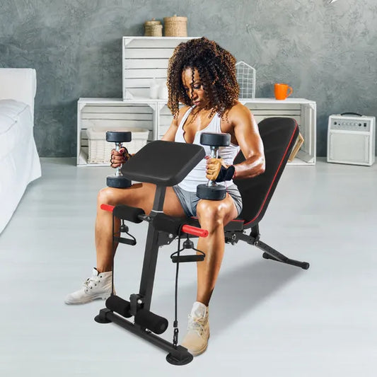 Adjustable Weight Bench with Curl Pad